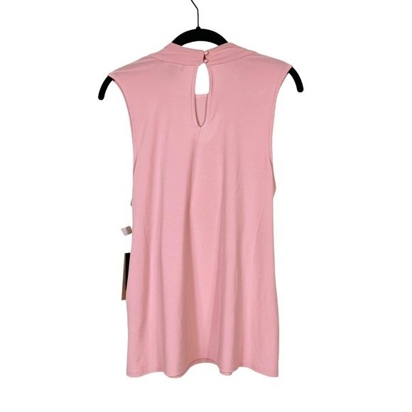 NWT Halogen Pink Bride Sleeveless Keyhole Back Crossover Stretch Tank Top Size L - Picture 3 of 9